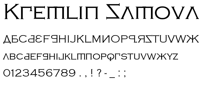 Kremlin Samovar font